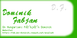 dominik fabjan business card